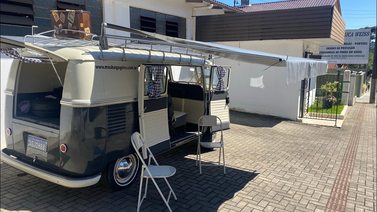 Bagageiro para Kombi com estrutura para toldo