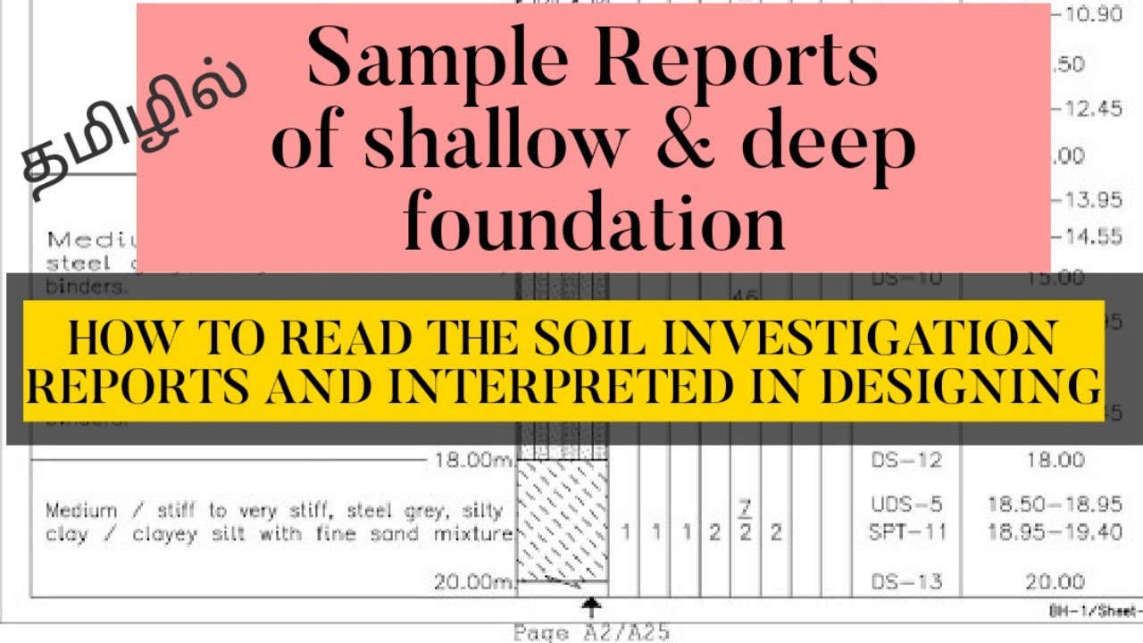 HOW TO READ GEOTECHNICAL INVESTIGATION REPORT|SAMPLE REPORTS|SOIL TEST REPORTS