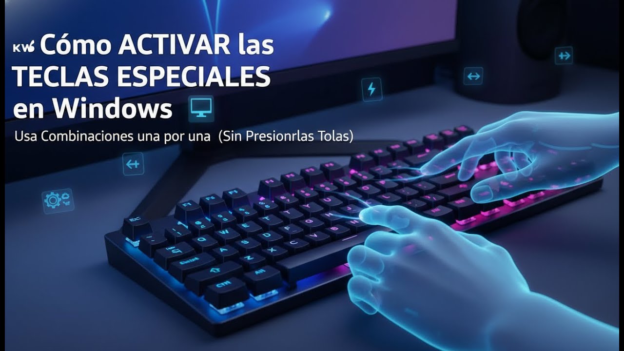 ⌨️ Cómo ACTIVAR las TECLAS ESPECIALES en Windows, Combinaciones una por una Sin Presionarlas Todas