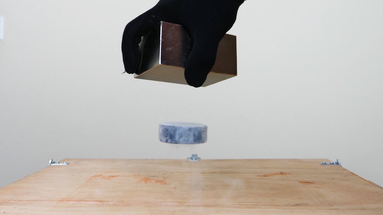 Giant Neodymium Monster Magnet vs Superconductor&mdash;Quantum Locking Part 2