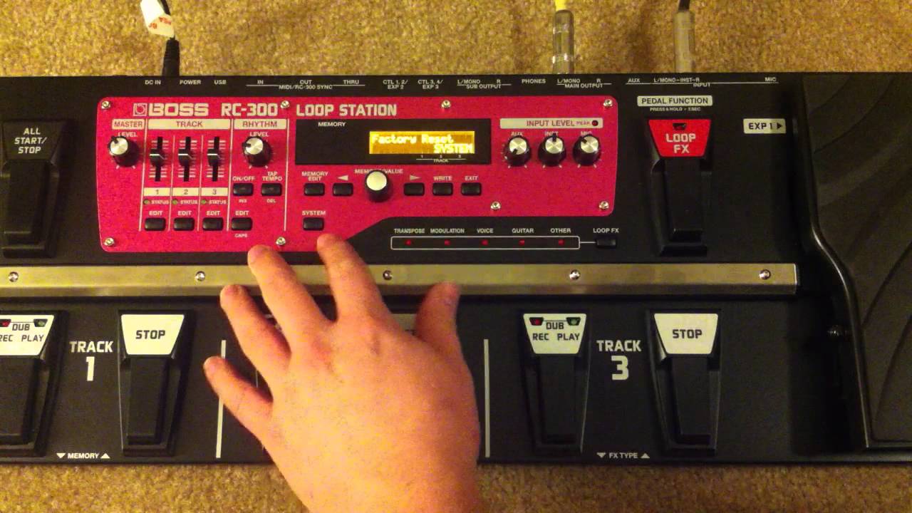 BOSS RC-300: Factory Reset