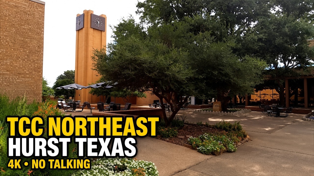 TCC Northeast in Hurst, Texas - Sunrise Walk, Relaxing Sounds and View of Tarrant County College DFW