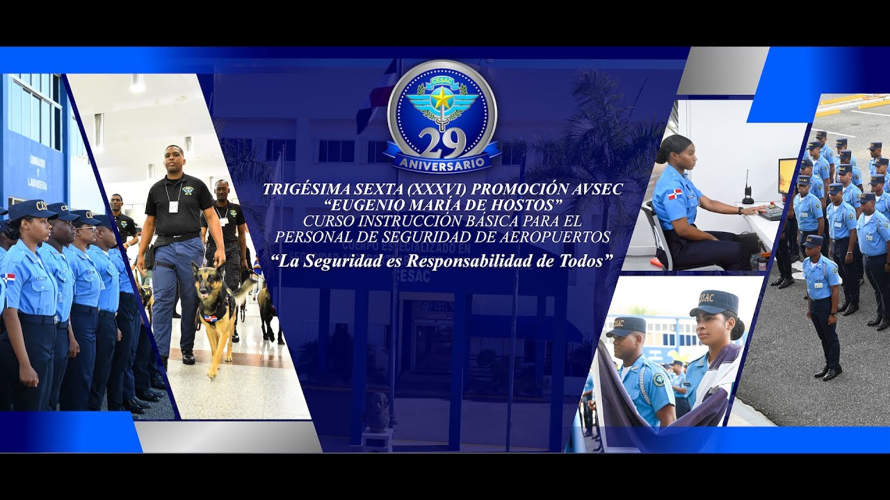 Presidente Luis Abinader y Ministro de Defensa graduan nuevos agentes AVSEC