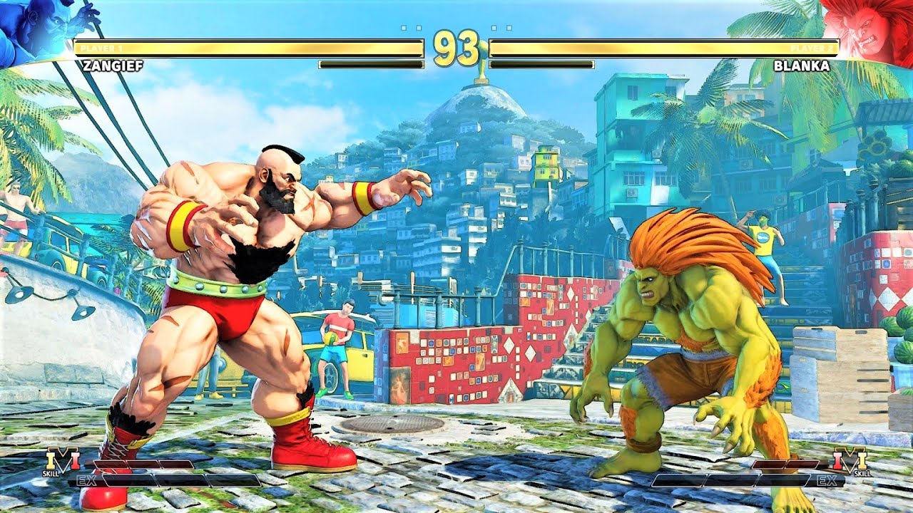 Zangief vs Blanka (Hardest AI) - Street Fighter V