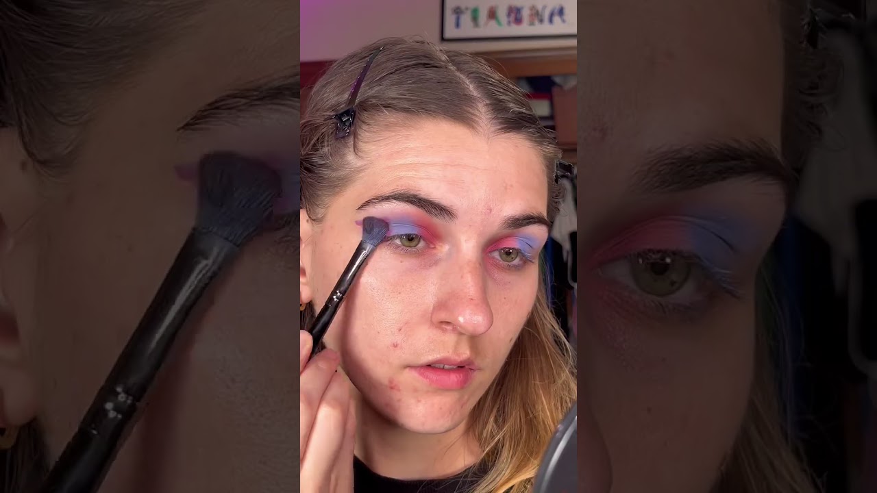 Pink, Blue, and Purple Makeup 