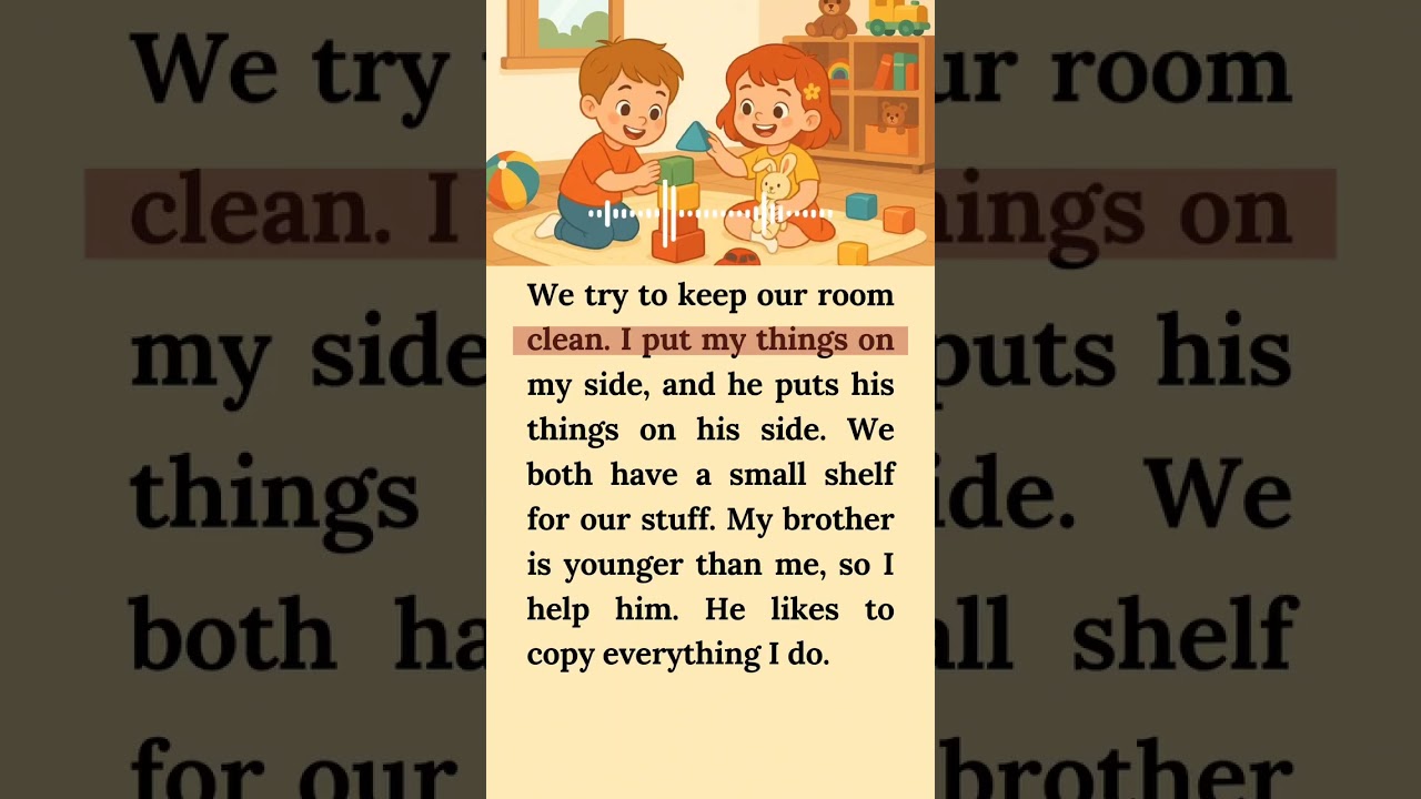 Sharing room with brother || English Short Story #shorts #trending #foryou