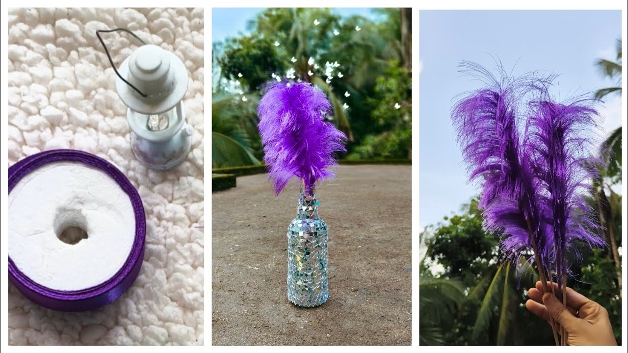 Satin Ribbon Feather 🪶| Home Decoration|Handmade| Ribbon craft 