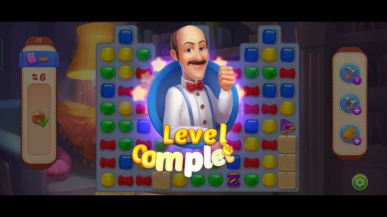 Homescapes ONE SHOT Level 70 to Level 74