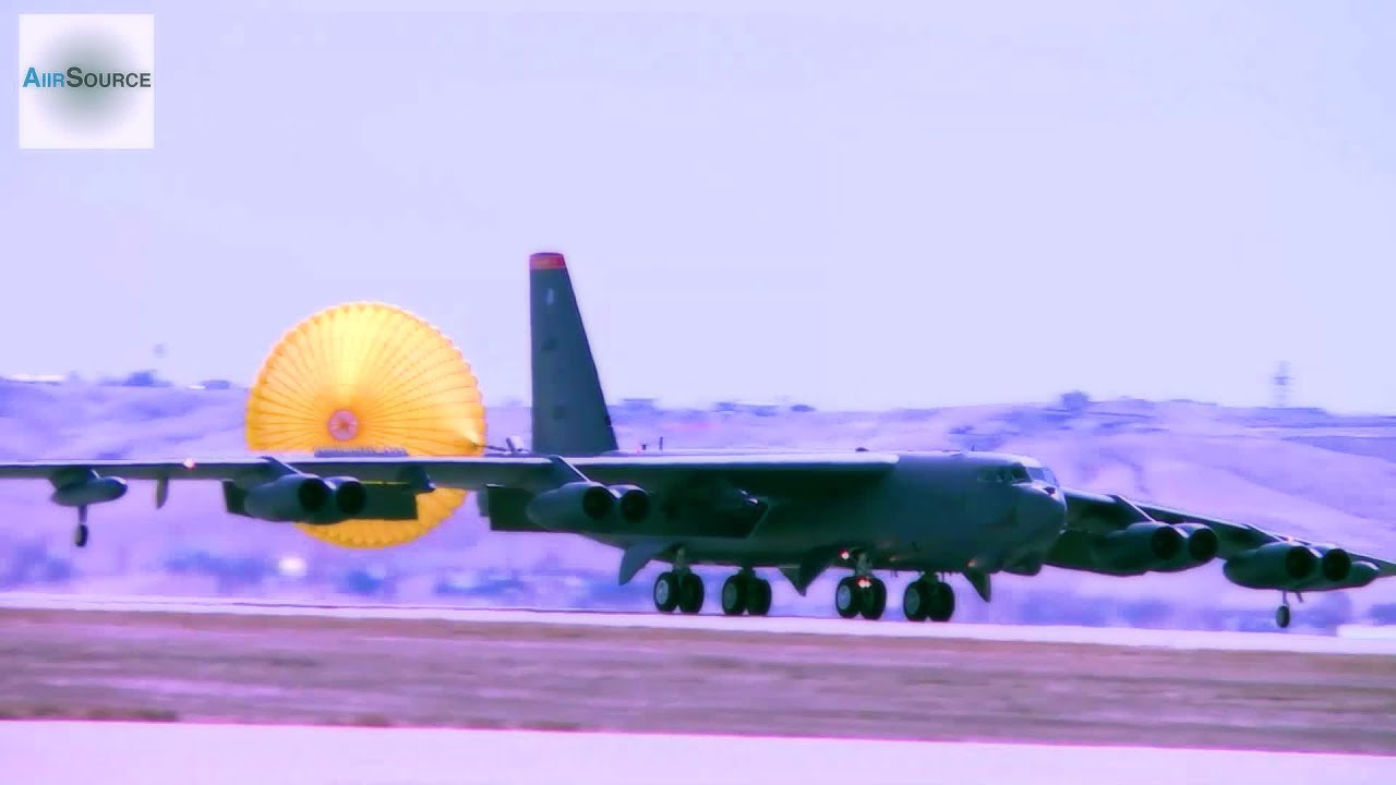 Super Massive Bomber Aircraft: B-52 Landings At Ellsworth Air Force Base