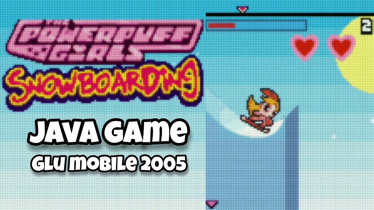 The Powerpuff Girls: Snowboarding 128x128 Glu Mobile 2005 play through Java Game