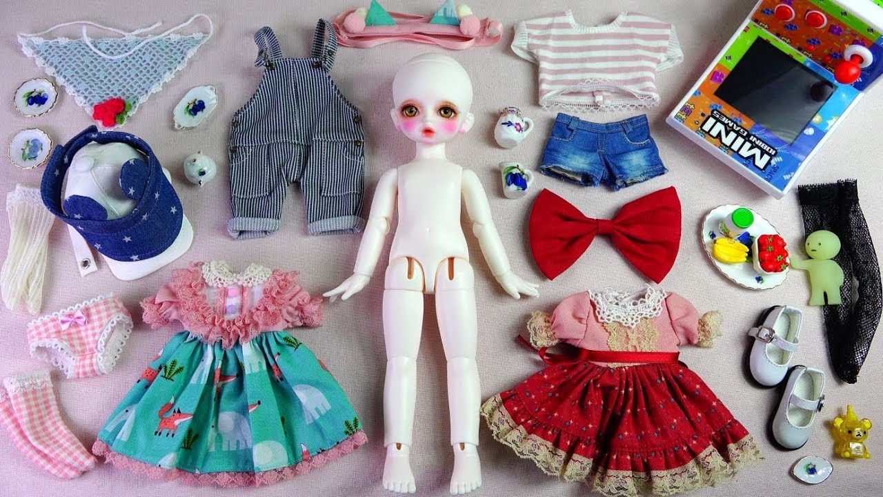 구관 치카비 밀크 베키 개봉후기 미니게임기ChicaBi Bebe Milk Becky Box opening/dress up doll Ball Jointed Doll  ASMR 4K