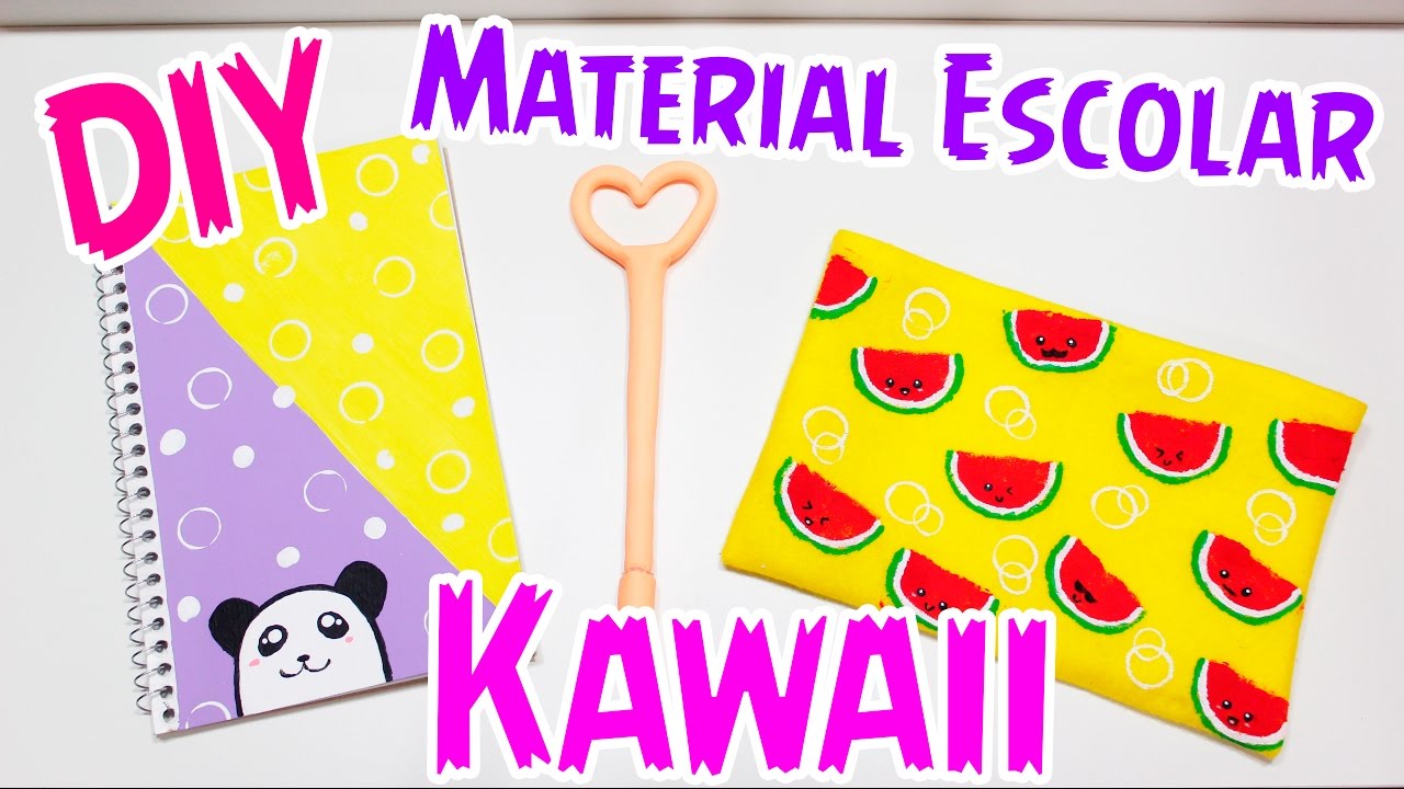 DIY - MATERIAL ESCOLAR KAWAII - SCHOOL SUPPLIES KAWAII - #PrihTodoDia03