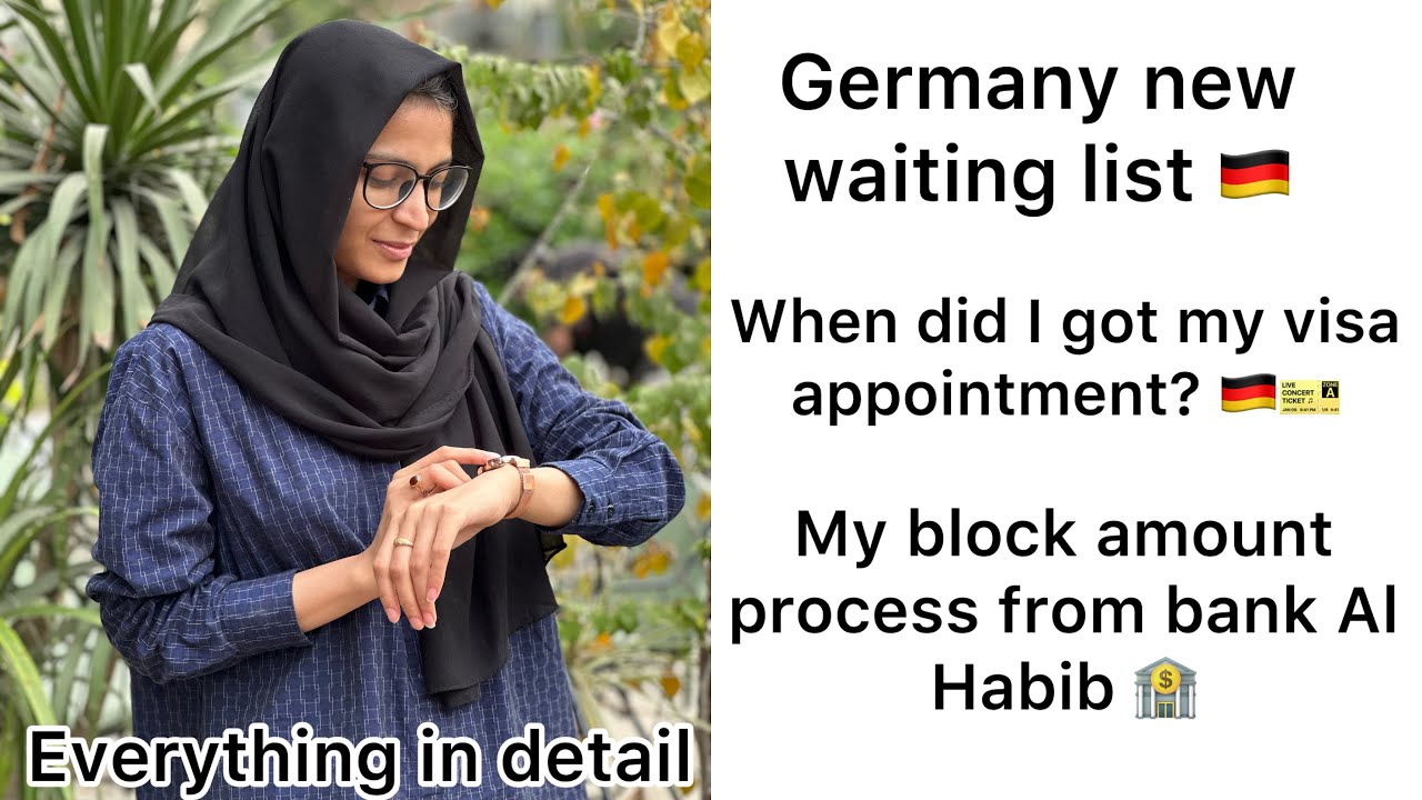 Germany New Visa Appointment- Waiting List New system- Al Habib block amount process in detail🇩🇪