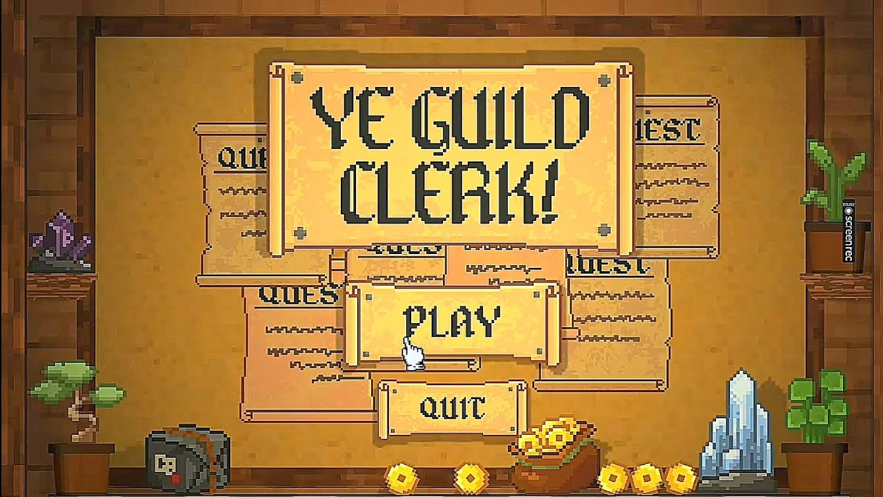 Ye Guild Clerk!! First day, first pay.