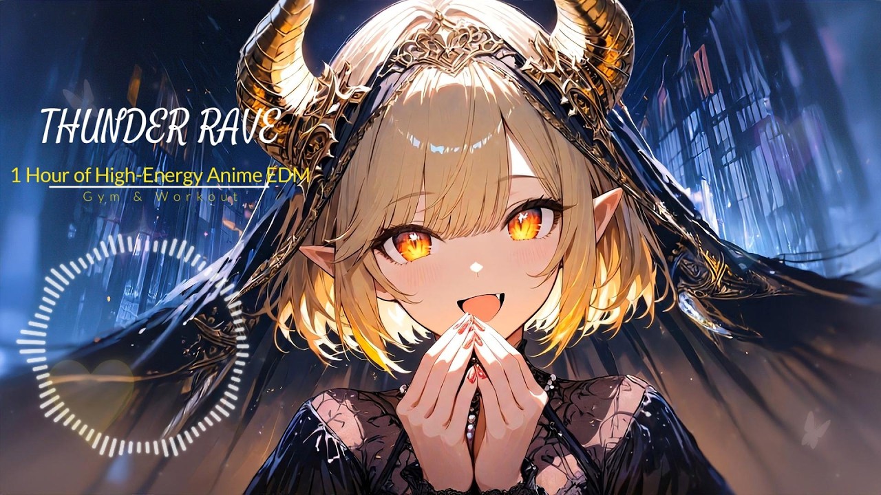 THUNDER RAVE ⚡ 1 Hour of High-Energy Anime EDM for Gym & Workout | Nonstop Vocal Mix