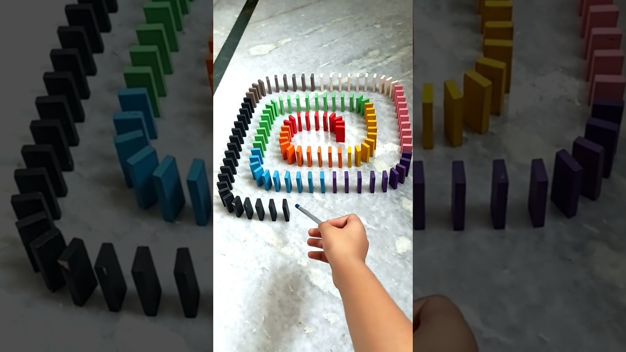 colourful wooden blocks 🧩#domino #blocksgame #youtubeshorts #shorts #shortvideo