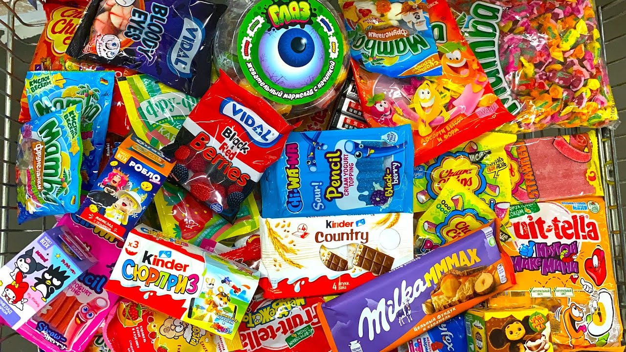 Конфеты и Сладости 🍔 Мега Шоппинг! Mamba, Chupa Chups,M&M’s,Skittles, Kinder.Shopping a lot of candy