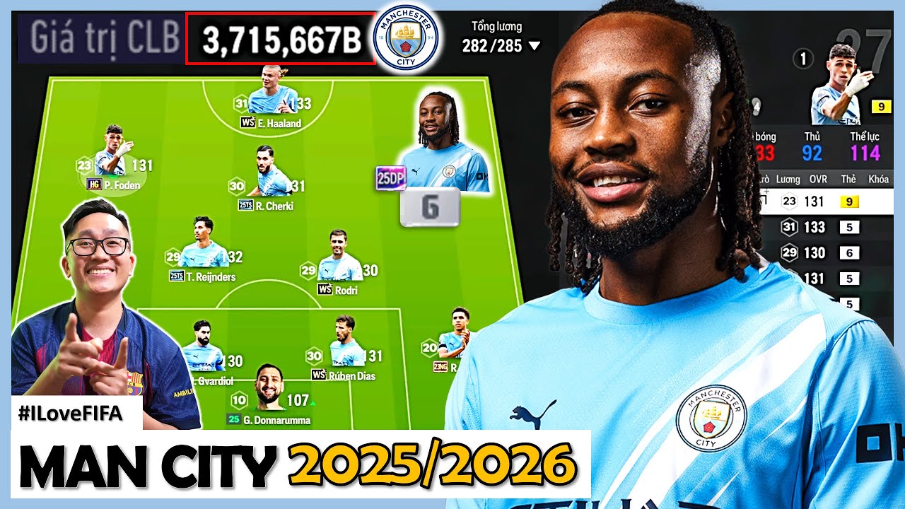 Tiêu Sạch 1,100,000 Tỷ Acc Chính I Love Mang Về Siêu Đội Hình Manchester City 2025/26 Vs A. SEMENYO