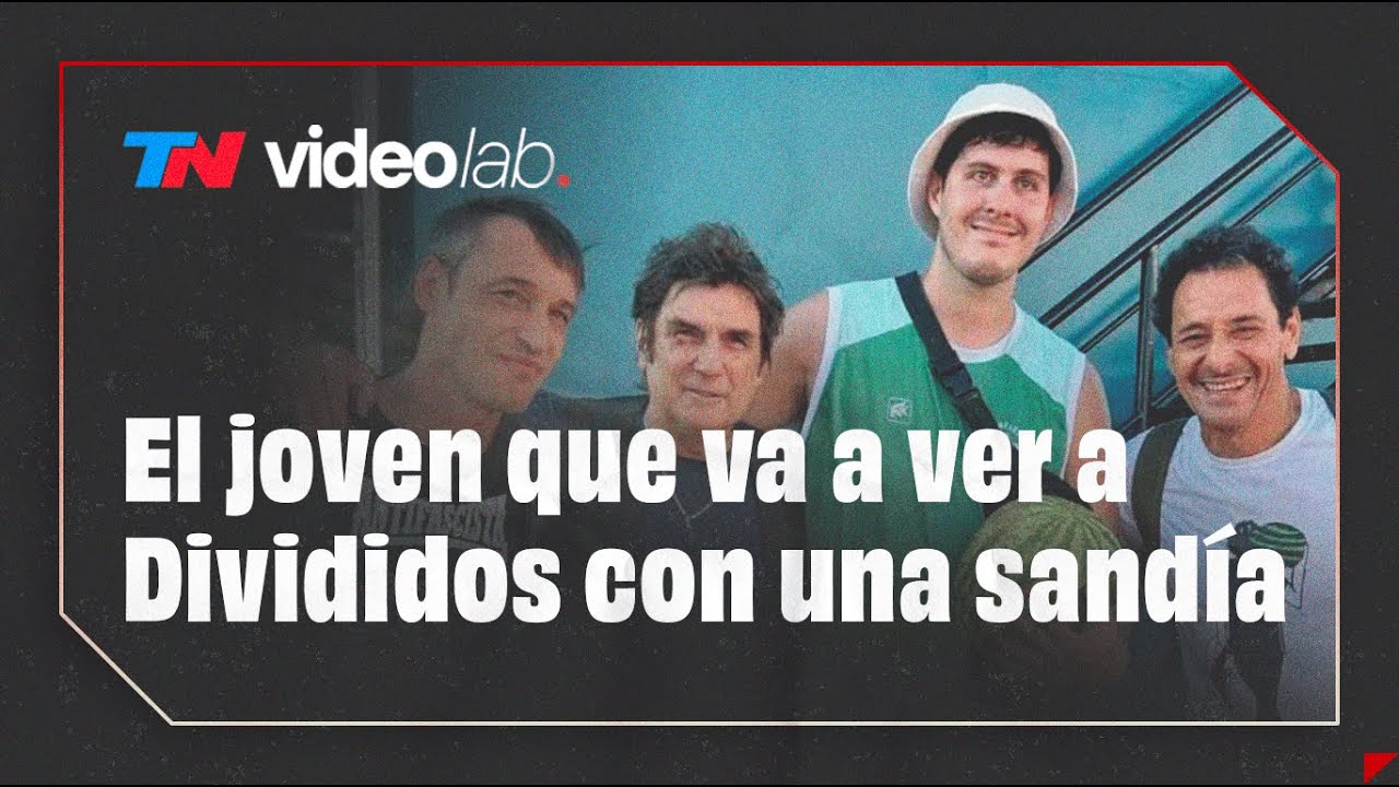 La historia del joven que va a ver a Divididos con una sandía: quién es y por qué lo hace