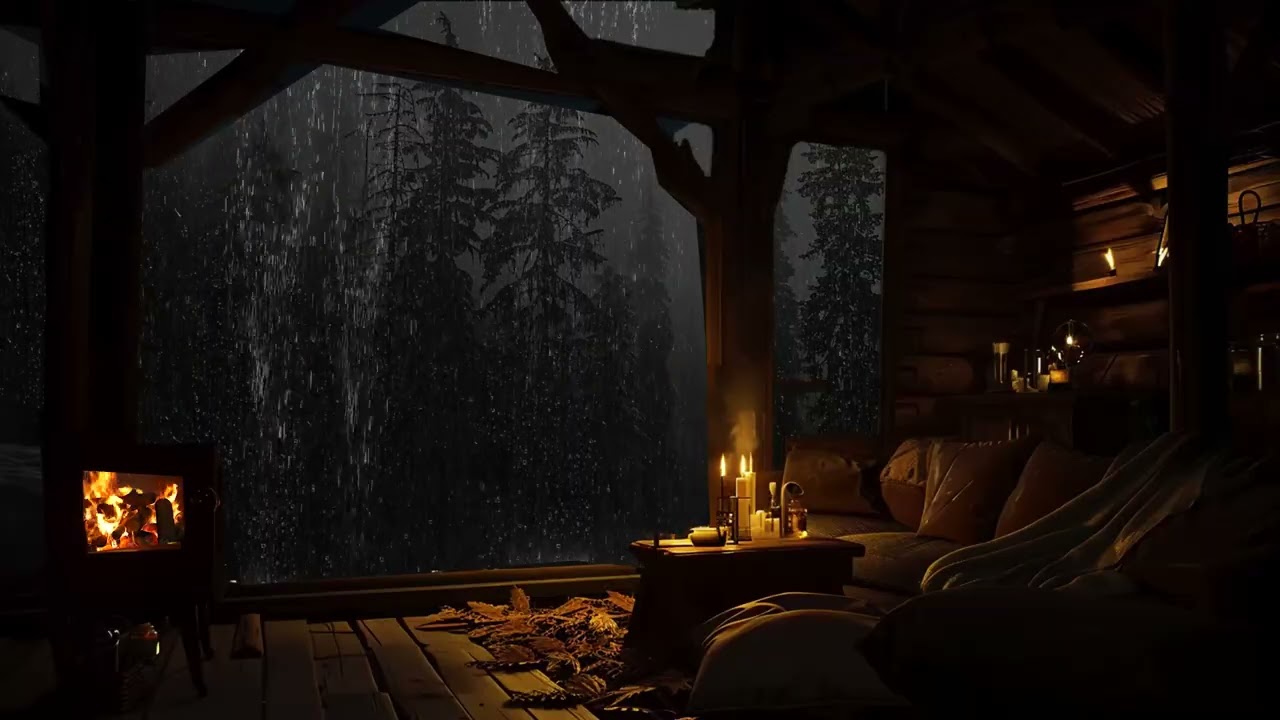 Thunder Rain at Forest Lake House 🌧️ | Study Ambience for Clear Mind and Deep Rest