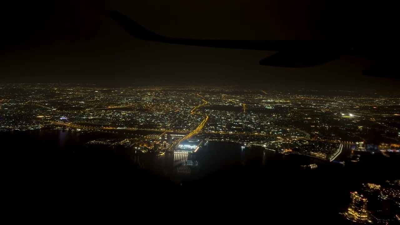 Doha Qatar night sky city lights