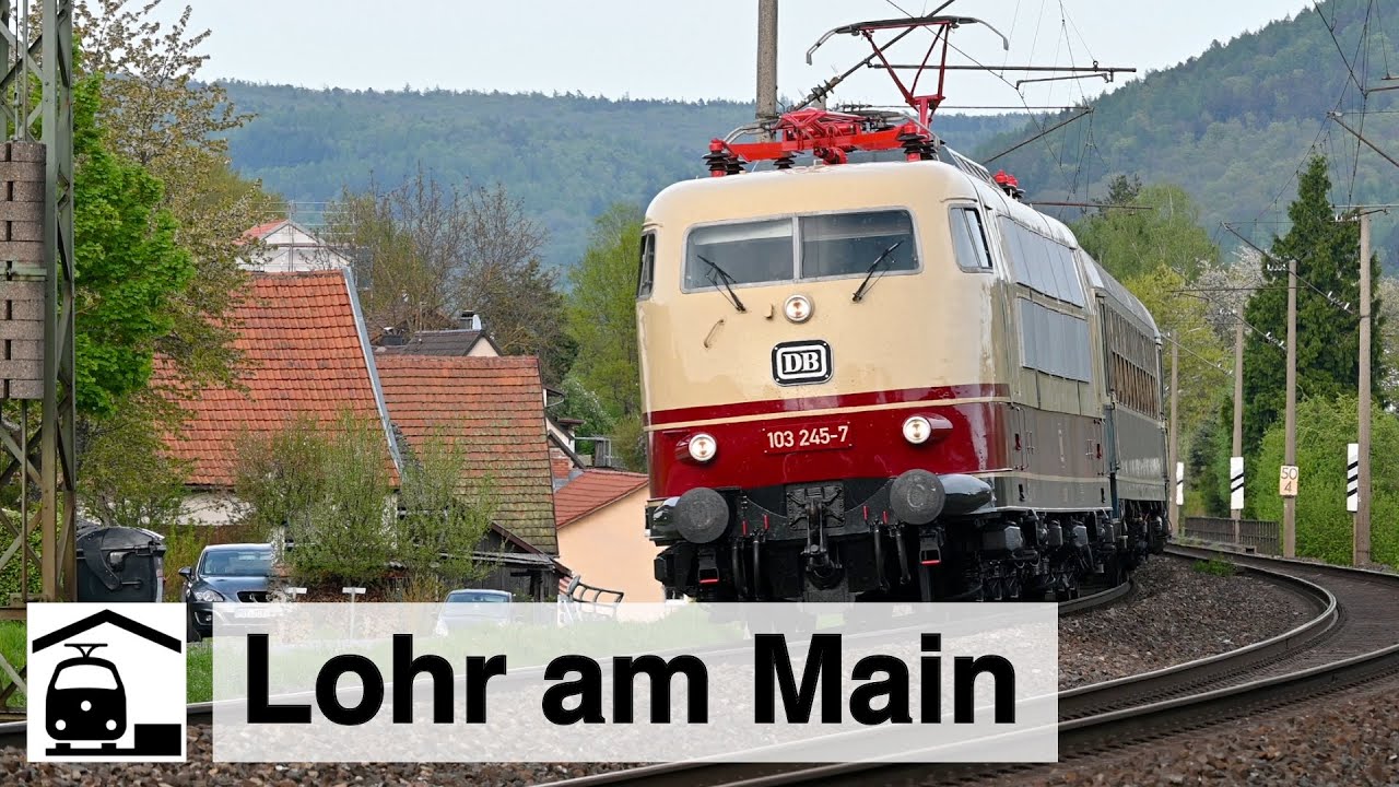 Eeeendlich: Die Baureihe 103 [Durchfahrt in Lohr am Main]