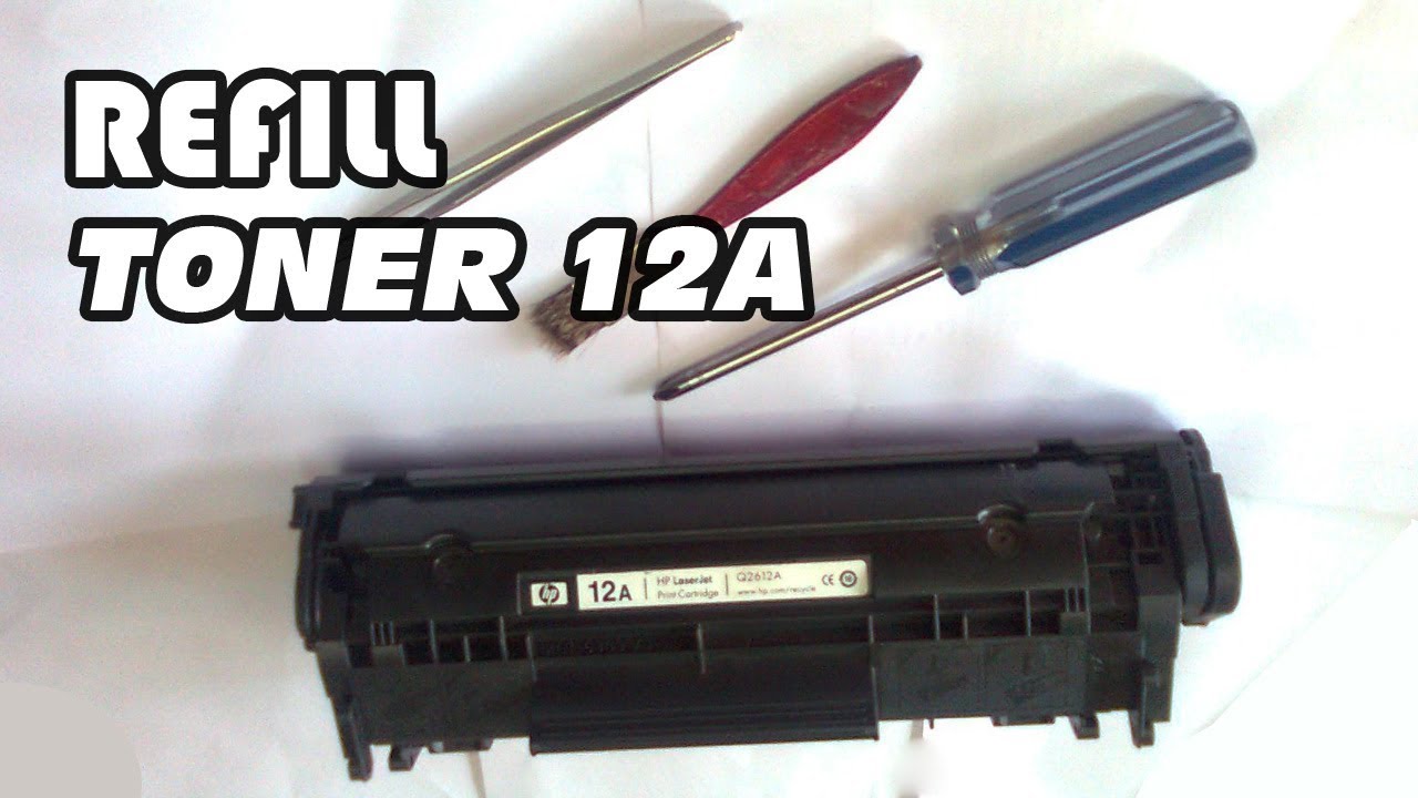 Bongkar Refill / isi ulang cartridge toner HP 12A