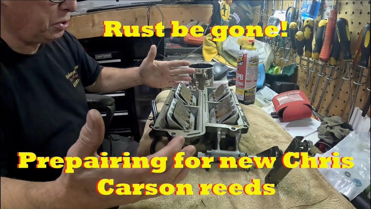 Johnson outboard 115hp intake reeds valves breakdown