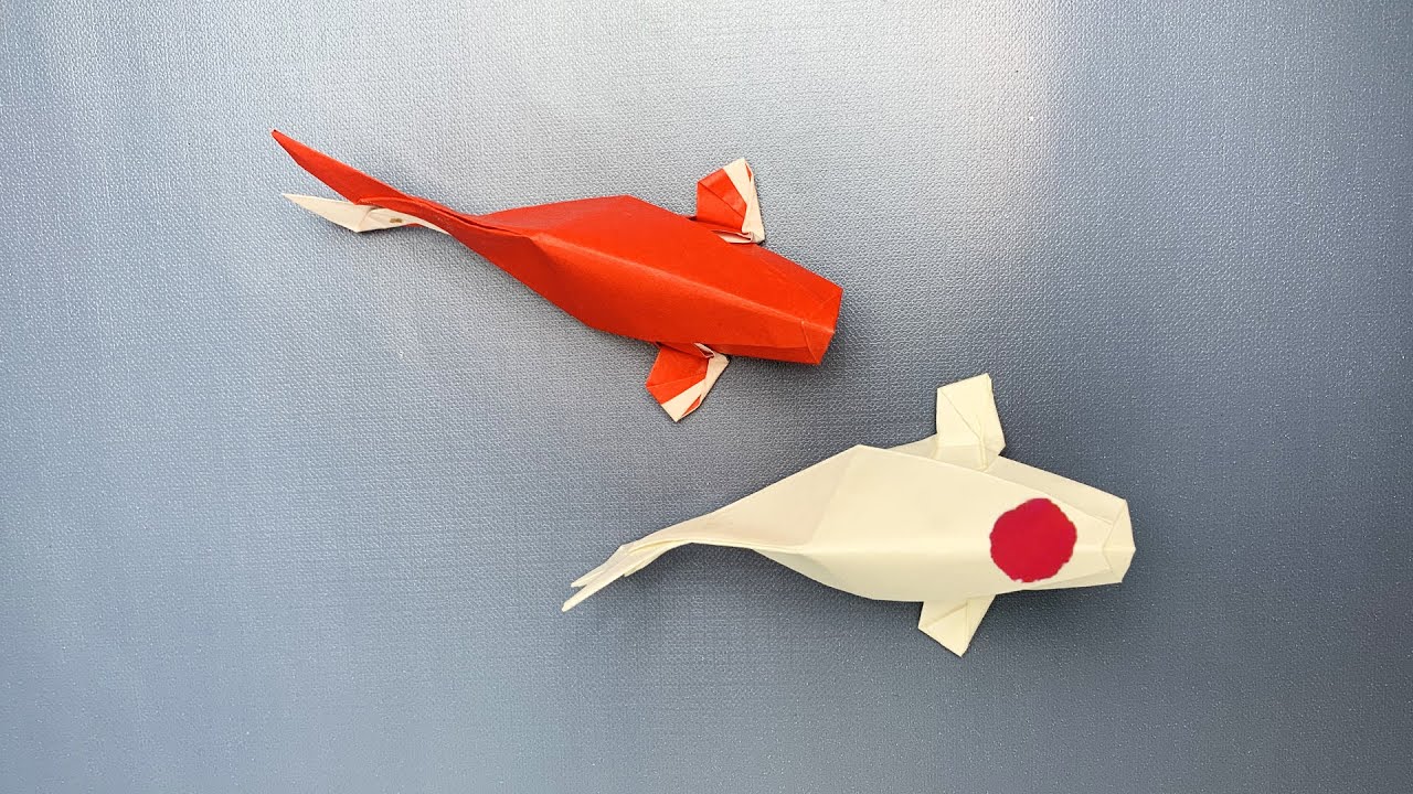 How to make an origami koi fish -  鯉魚折り紙