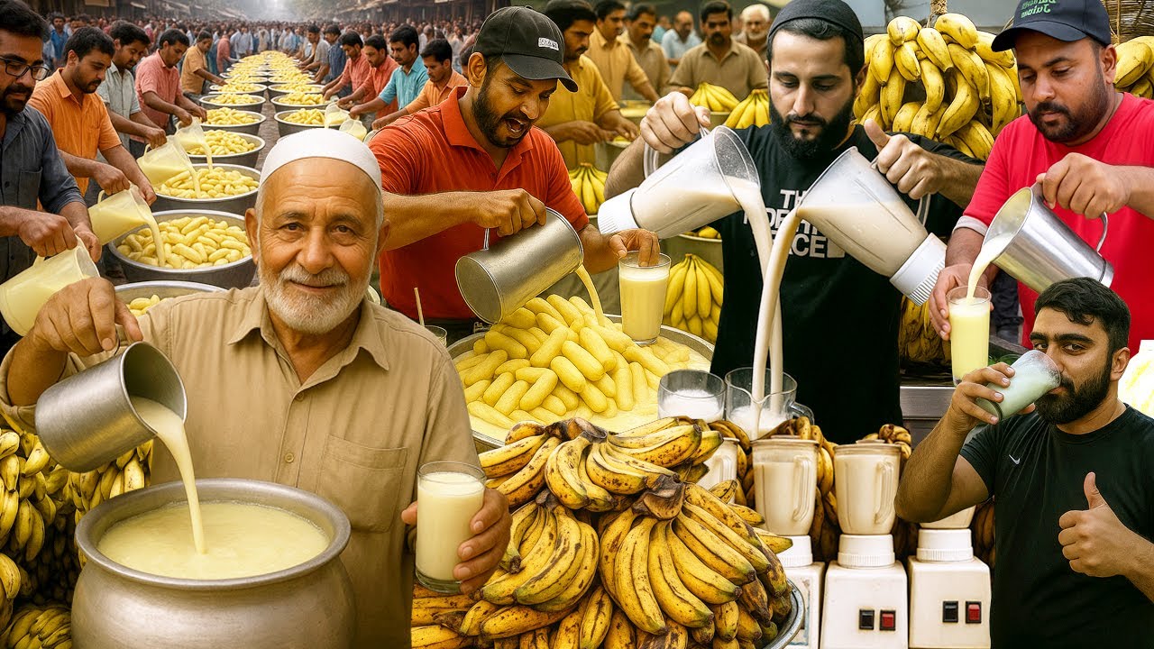 BIGGEST STREET DRINKS COMPILATION 🍌🍓 | REFRESHING JUICES & MILKSHAKES MAKING | AMAZING SUMMER DRINK