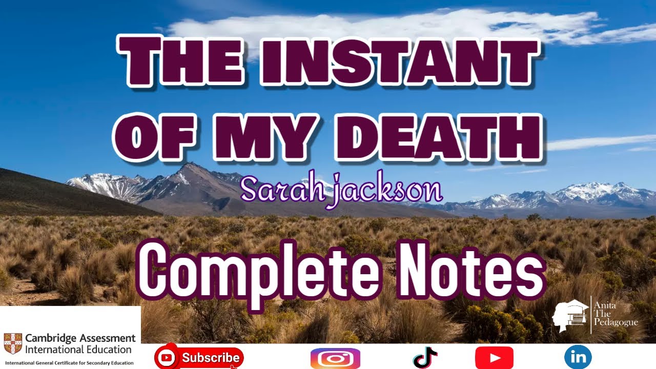Complete Summary The Instant of My Death Poem by Sarah Jackson