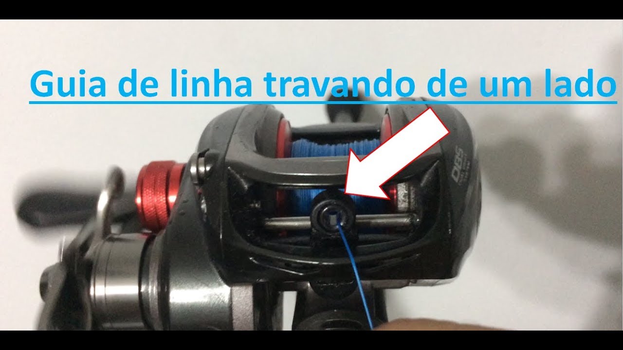 Carretilha Marine Sports Brisa 8000 SHI travando o guia de linha (Line guide jammed)