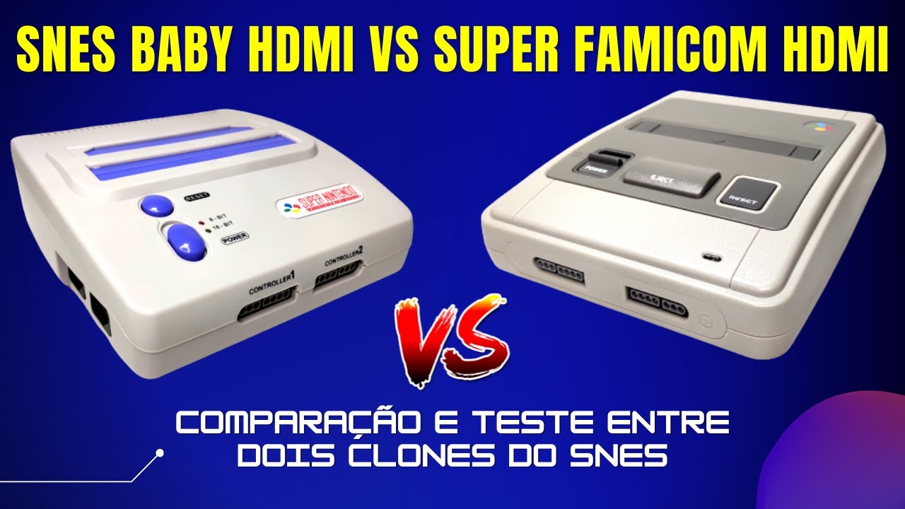 Snes Baby HDMI 2 em 1 🆚 Super Famicom HDMI | Comparação Entre Clones Chineses do Super Nintendo
