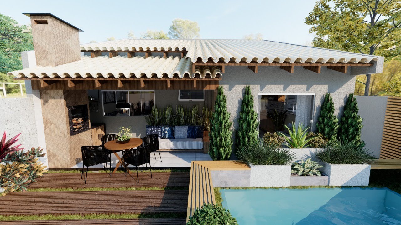CASA PEQUENA ACONCHEGANTE || PROJETO MODERNO E BARATO !!