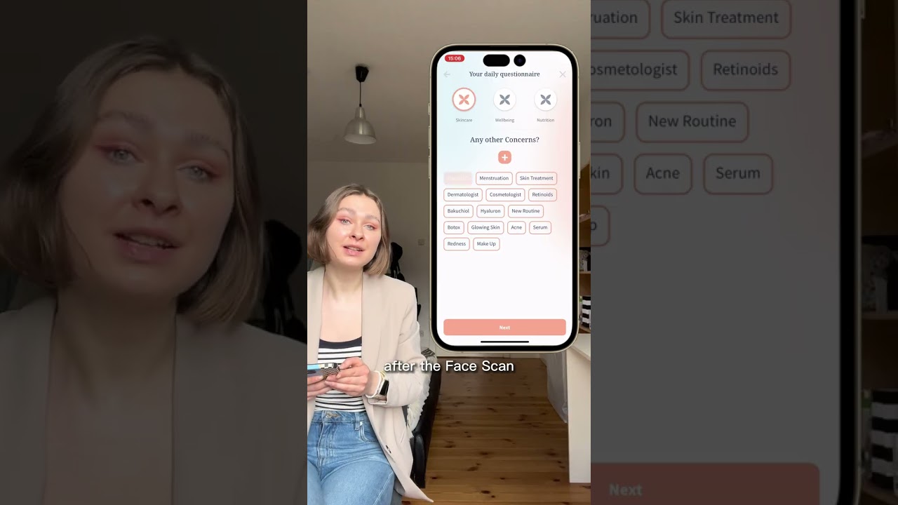 Data Entry Points in the System Akvile app - the 1st holistic app for skin health