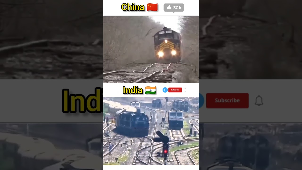 🚆 India 🇮🇳 vs China 🇨🇳 | Railway Tracks Condition Comparison 🛤️