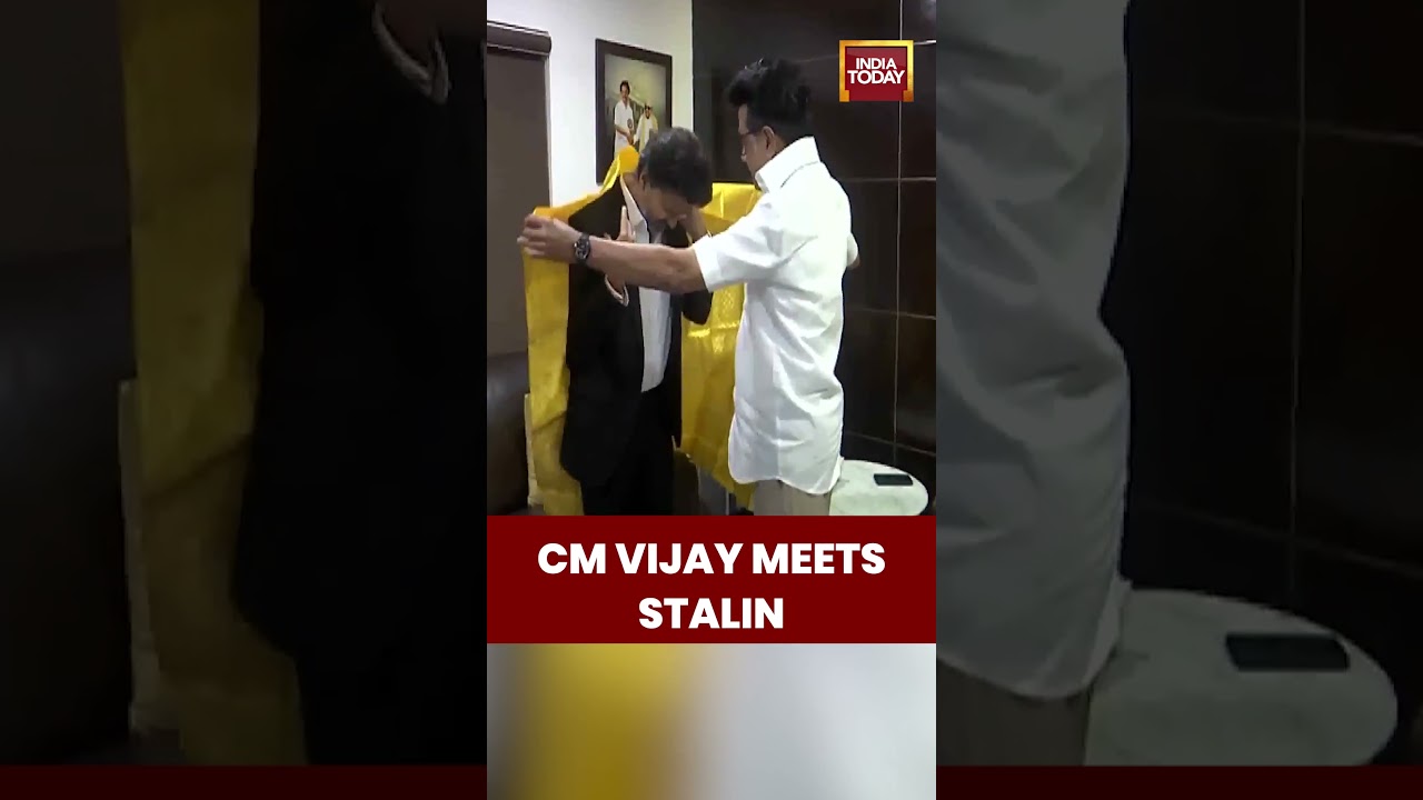 CM Vijay Meets MK Stalin And Udhayanidhi Stalin In Chennai | Tamil Nadu Politics | DMK | TVK
