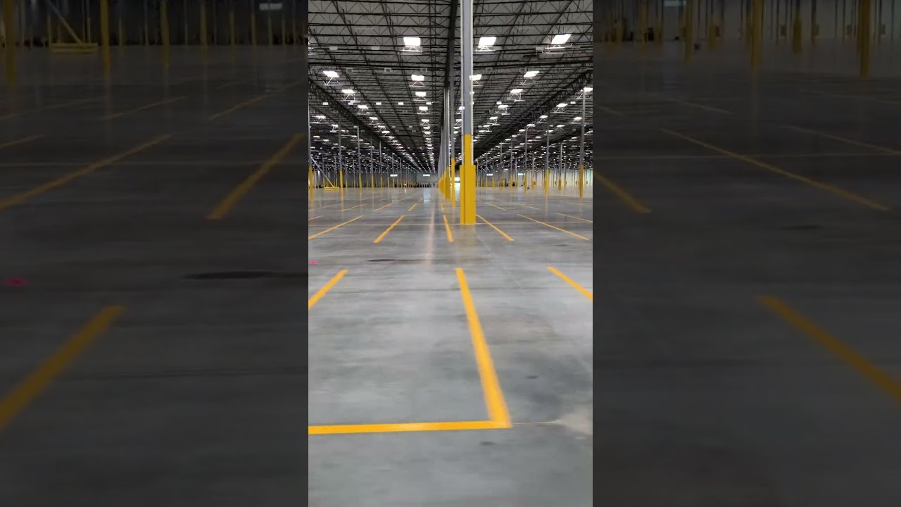 Bulk Location Striping in Large Warehouse