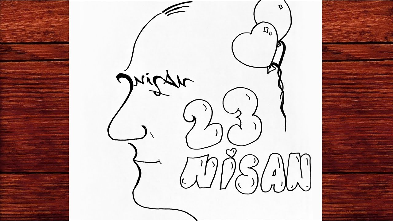 23 Nisan Atatürk Resmi Çizimi - Atatürk Çizimi Nasıl Yapılır - 23 Nisan Resmi Nasıl Çizilir [2022]