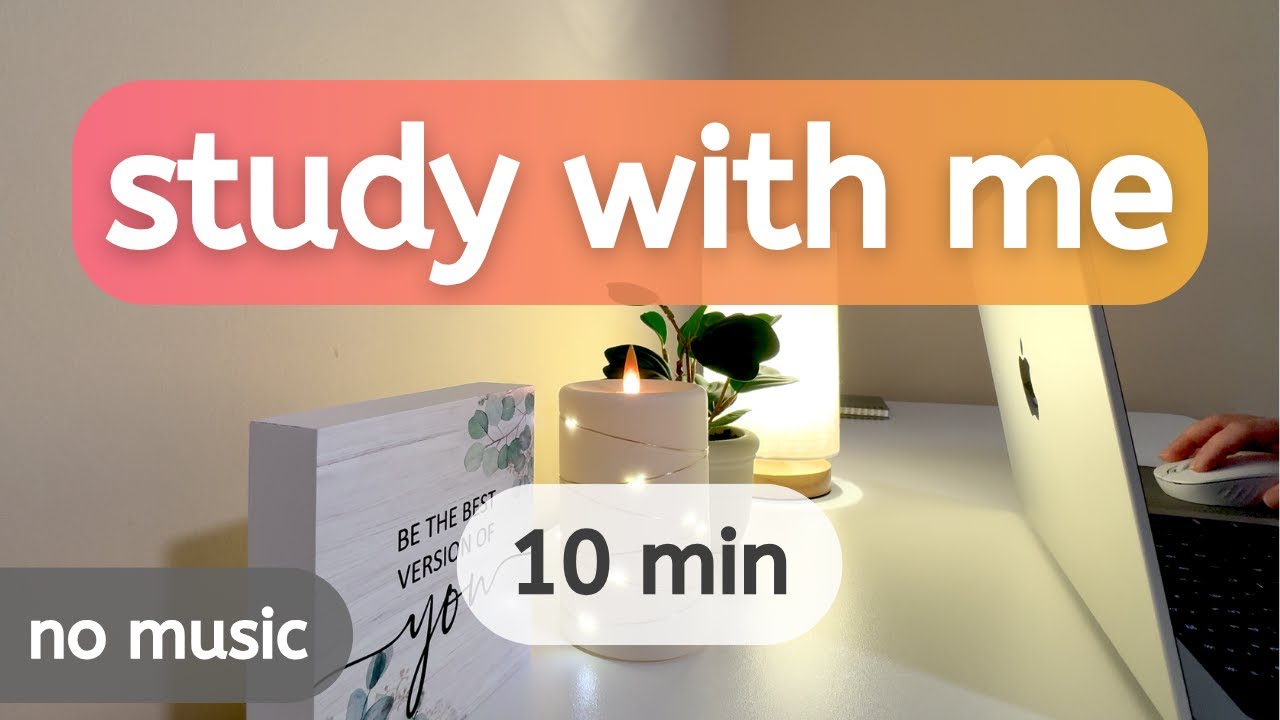 💻 study with me for 10 minutes [no music] | ⌨️ mouse & keyboard ASMR