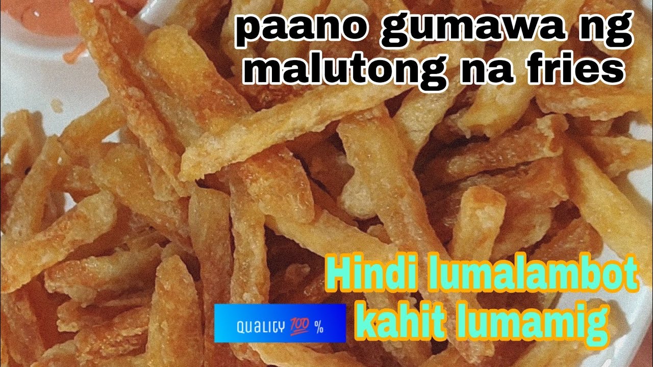 paano gumawa ng malutong na potato french fries. | crunchy potato french fries