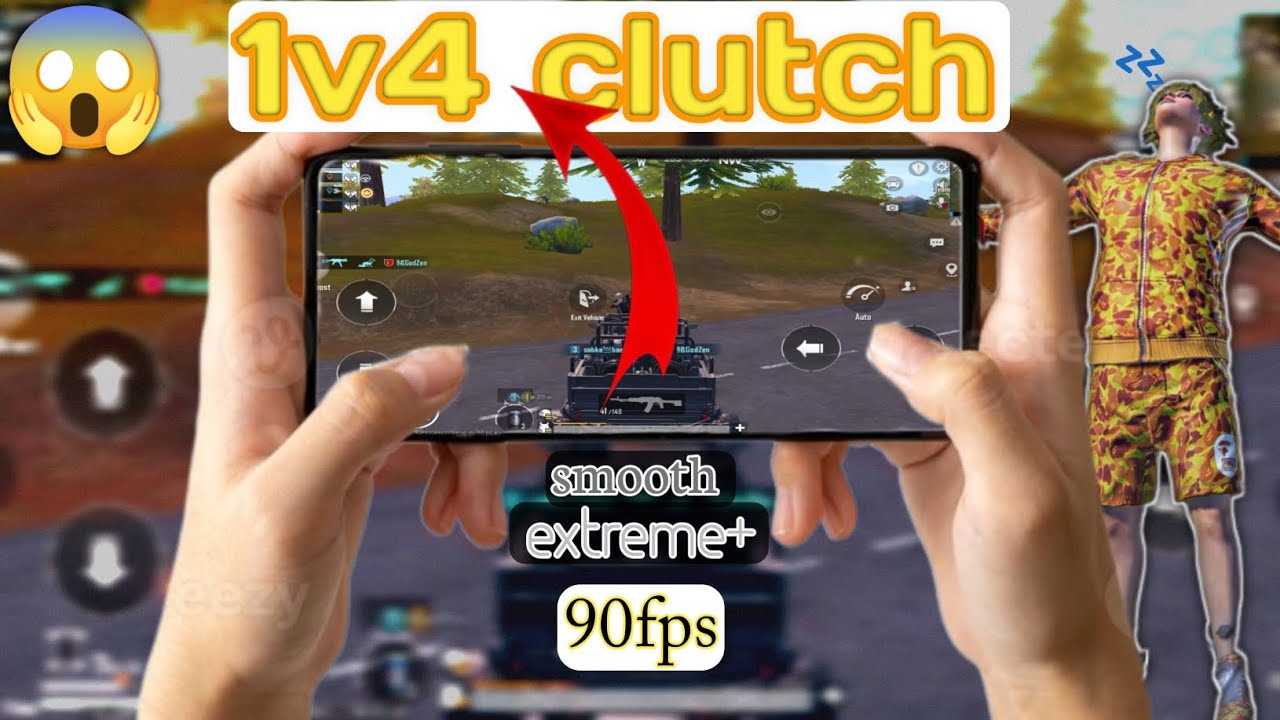 1v4 Clutch or 90 FPS ka Jalwa! 🔥😎//INSANE 1v4 Clutch! 🔥 | Smooth 90 FPS Gameplay 🎮