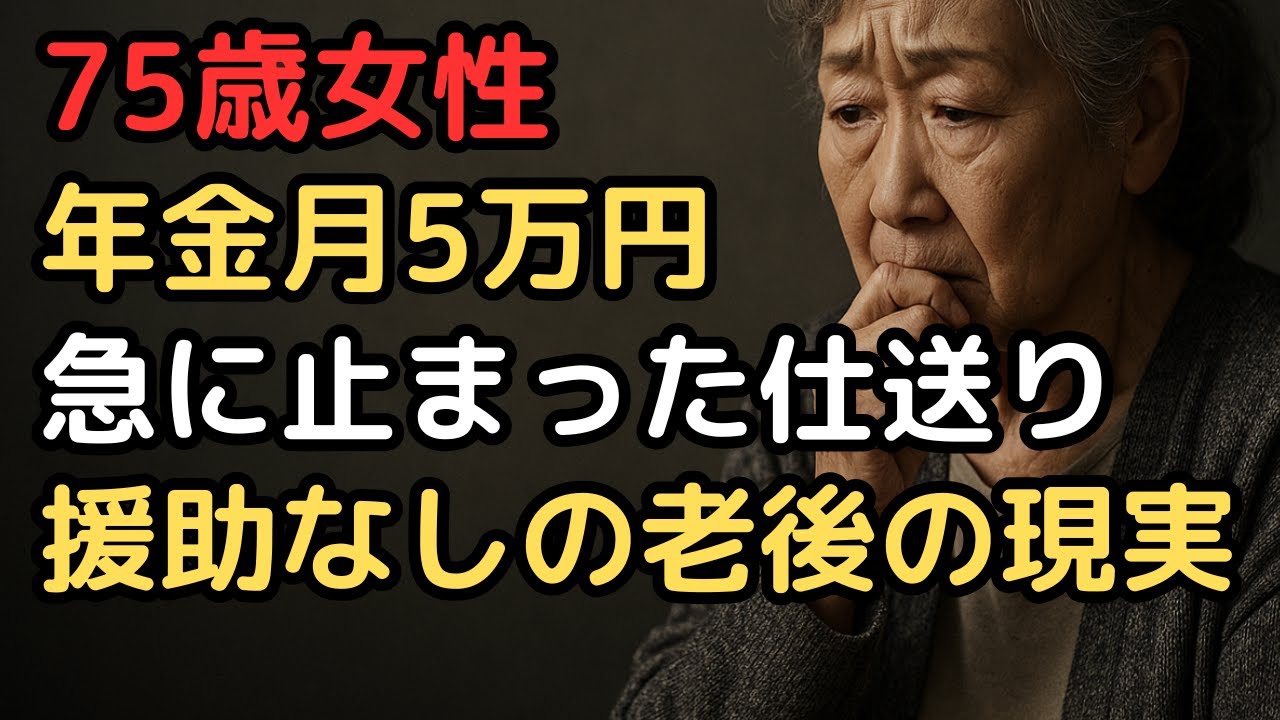 75歳、年金5万円の母に息子が突きつけた冷酷な一言「もう無理だ」…絶望の貯金ゼロから始めたワンルーム生活