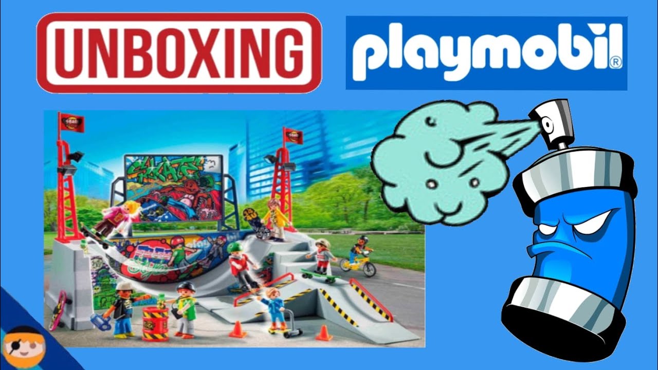Unboxing Playmobil - 🛴 SKATE PARK / pista de patinaje 70168