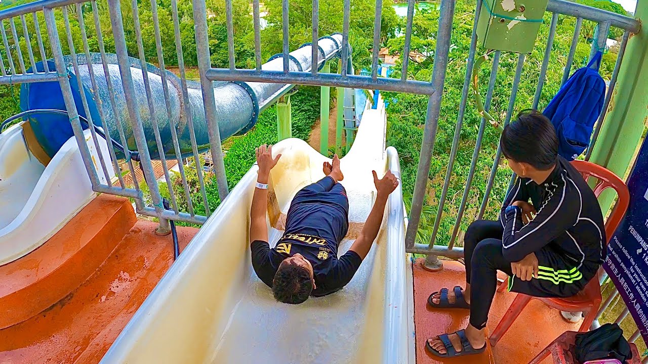 Water Slides at A'Famosa Water Park in Melaka Malaysia