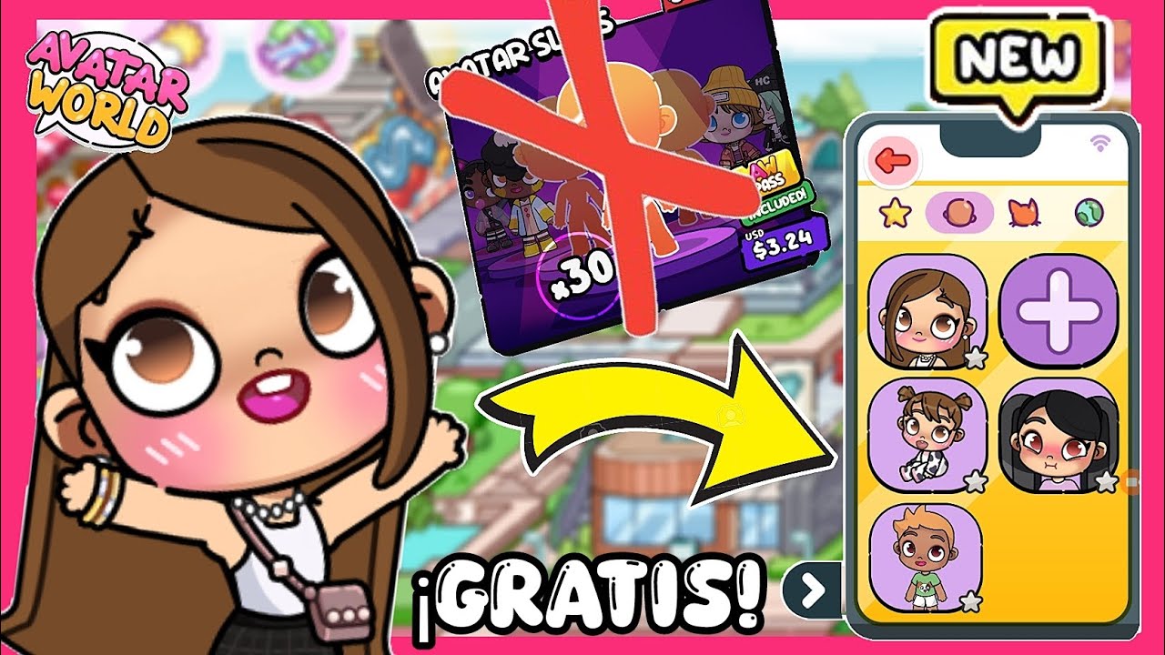 &iexcl;&iexcl;🥳 AS&Iacute; PUEDES TENER +30 PERSONAJES GRATIS🥳 100% REAL!! en Avatar WORLD |Soy Nazza💕