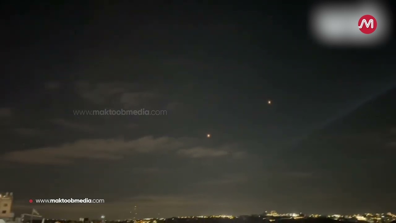 Iranian missiles headed towards Israel visible from West Bank| Maktoob