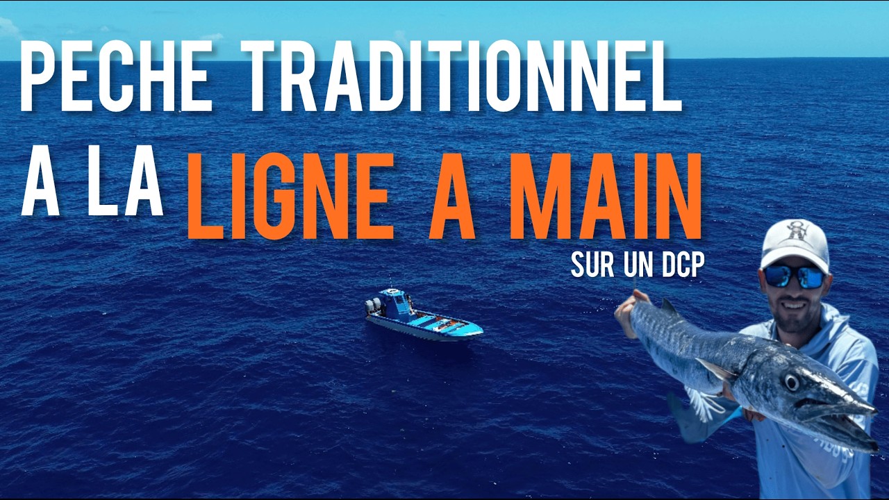 Peche du thon à la ligne à main sur DCP / Guadeloupe / HD