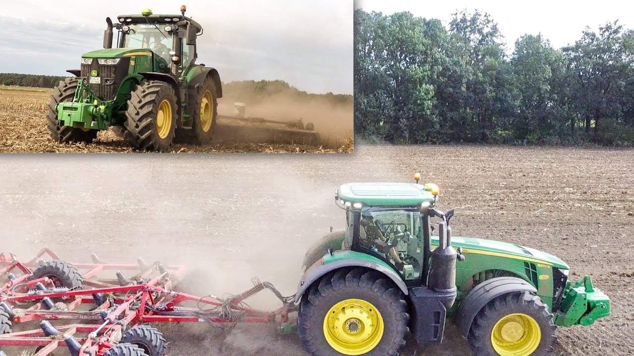 John Deere 8370R | Horsch Terrano 6 FM | John Deere 7310R Soppelsturz | Bodenbearbeitung