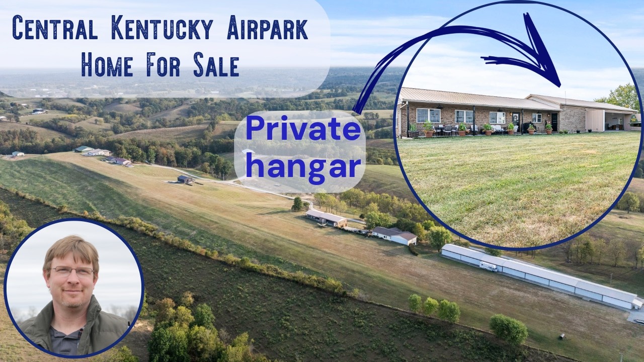 Airpark Home for Sale in Kentucky | Fly-In Community with Private Hangar